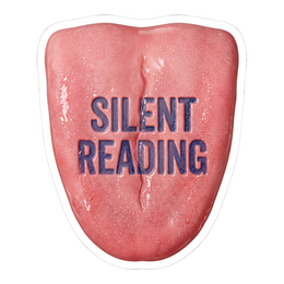 Silent Reading Flesh Wedge — Sticker
