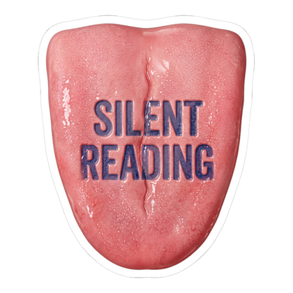 Silent Reading Flesh Wedge — Weird Teacher Sticker