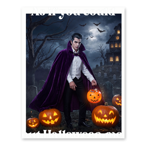Funny Spooky Season Apex Predator Halloween poster featuring dark gothic humor for holiday fanatics.