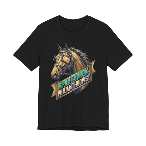 Sportsbook Philanthropist — Funny Sports Betting T-Shirt — Black