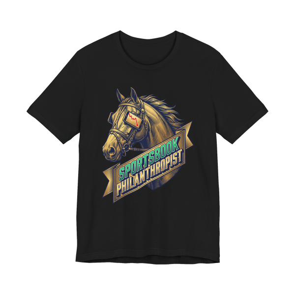 Sportsbook Philanthropist — Funny Sports Betting T-Shirt — Black
