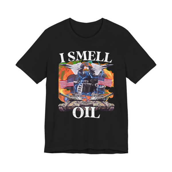 A funny political satire shirt featuring the phrase Spreading Democracy One Barrel At A Time.
