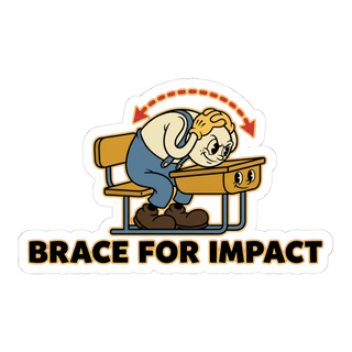 Standard Academic Protocol — Funny College Safety Card Sticker