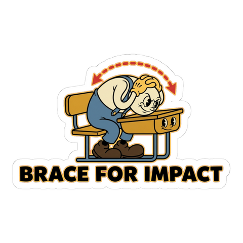 Standard Academic Protocol — Funny College Safety Card Sticker