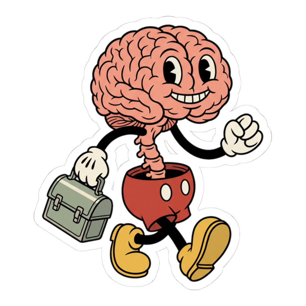 Steamboat Spinal Cord — Creepy Rubber Hose Mascot Sticker