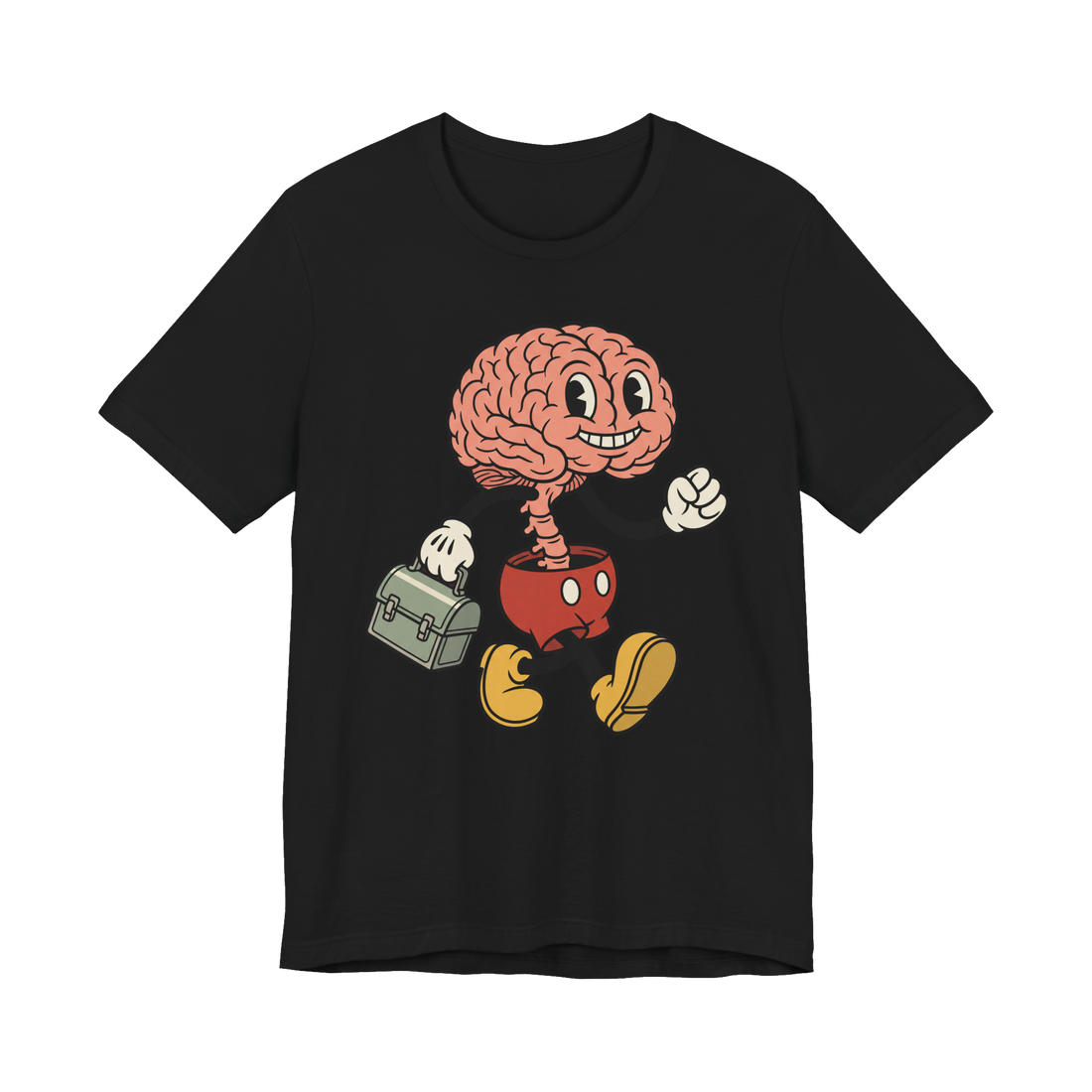 Steamboat Spinal Cord T-Shirt — Weird Exposed Nerve Parody Tee — Black