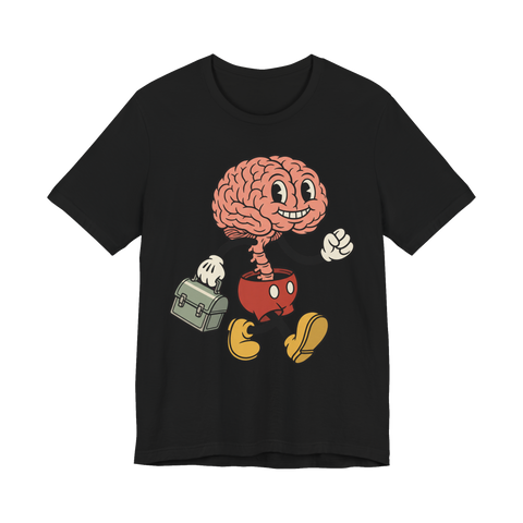 Steamboat Spinal Cord T-Shirt — Steamboat Willie Spinal Cord Parody — Black