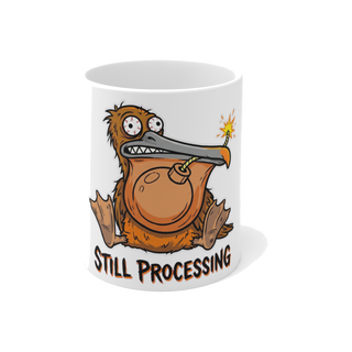 Still Processing — Funny Mental Health Bomb Bird Mug