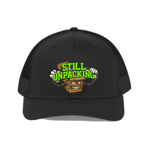 Still Unpacking Trucker Cap — Funny Therapy Humor Cap