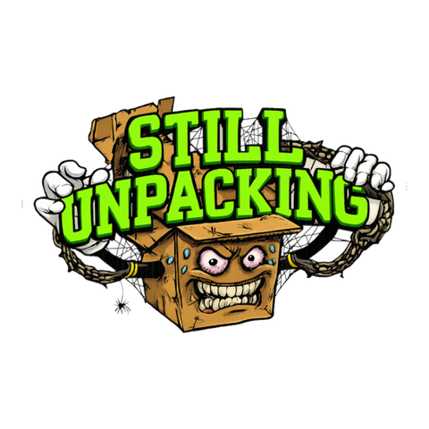 Still Unpacking Sticker — Funny Mental Health Therapy Decal