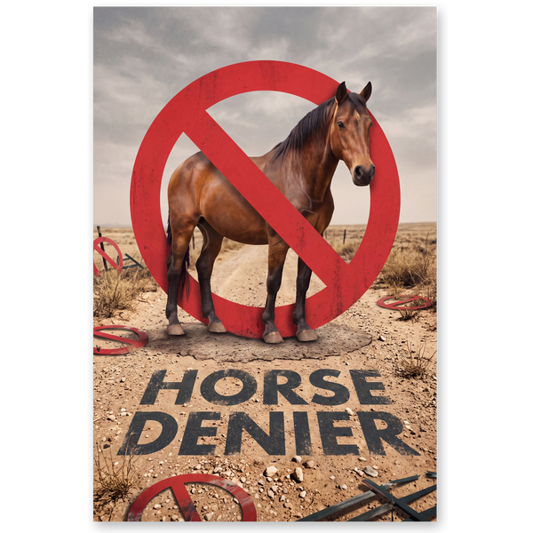 Stop Believing In Horses — Funny Conspiracy Theory Poster
