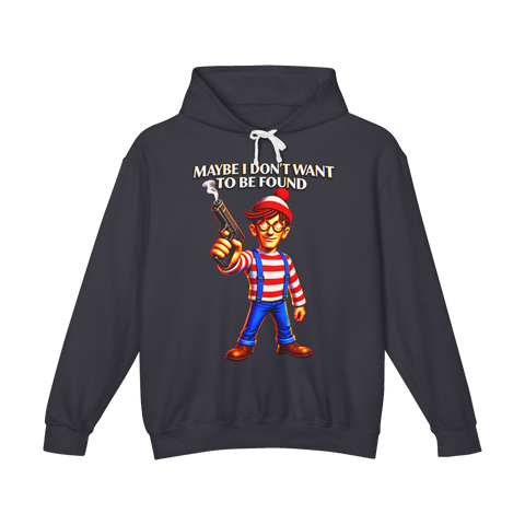 Stop Looking Hoodie — Funny Where's Waldo — Black