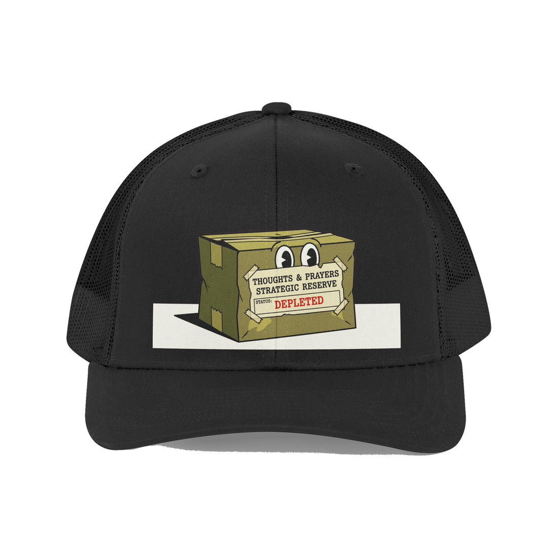 Thoughts & Prayers Depleted Hat — Strategic Reserve Cap — Black