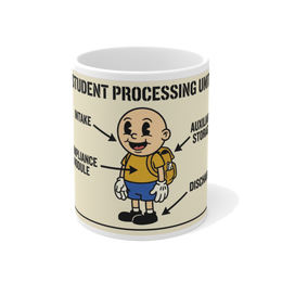 Student Processing Unit Mug — Funny Dystopian Teacher Gift