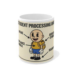 Student Processing Unit Mug — Funny Dystopian Teacher Gift