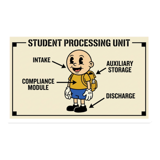 Student Processing Unit Sticker - Funny Dystopian School Decal
