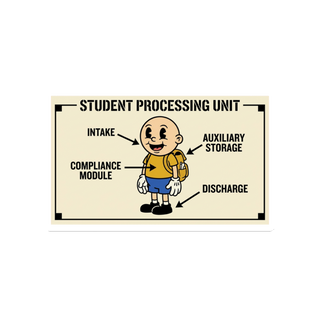 Student Processing Unit Sticker - Funny Dystopian School Decal