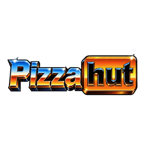 Stuffed Crust Sticker — Pizza Hut Brand Parody Fast Food Internet — White