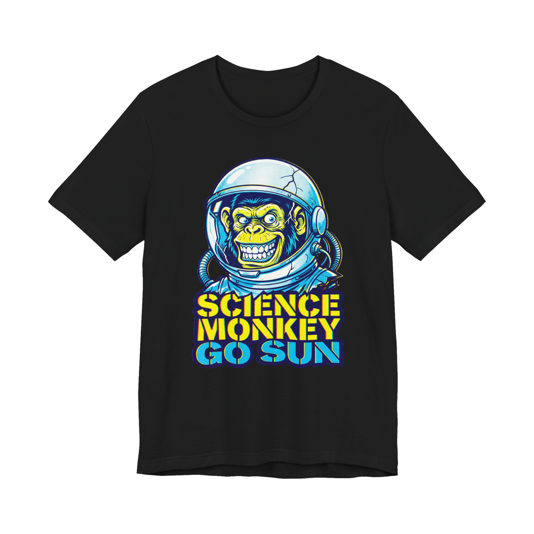 Super Science Go To Sun — Funny Bootleg Astronaut Shirt — Black