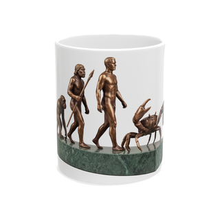 Terminal Evolution Crab Mug — Funny Carcinization Cup
