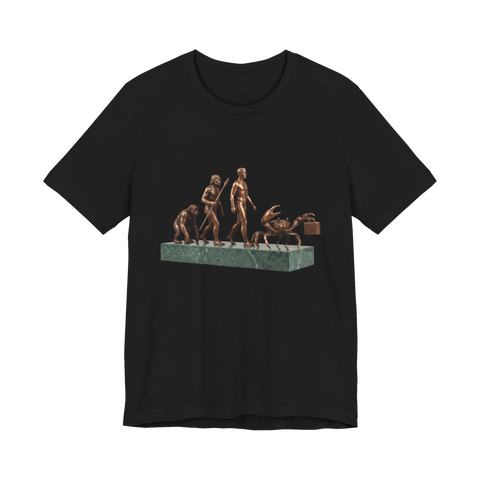 Terminal Evolution Carcinization Shirt — Funny Crab T-Shirt — Black