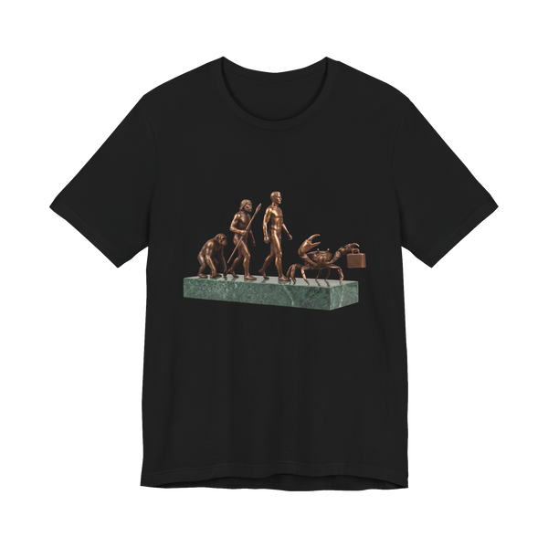 Terminal Evolution Carcinization Shirt — Funny Crab T-Shirt — Black