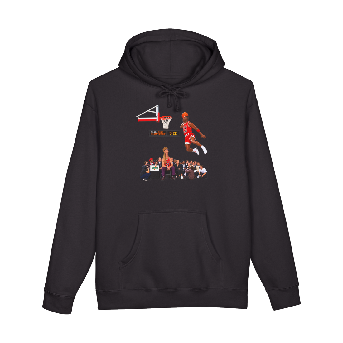 The 1988 Courtside Anomaly Hoodie — Michael Jordan Slam Dunk Meme — Black
