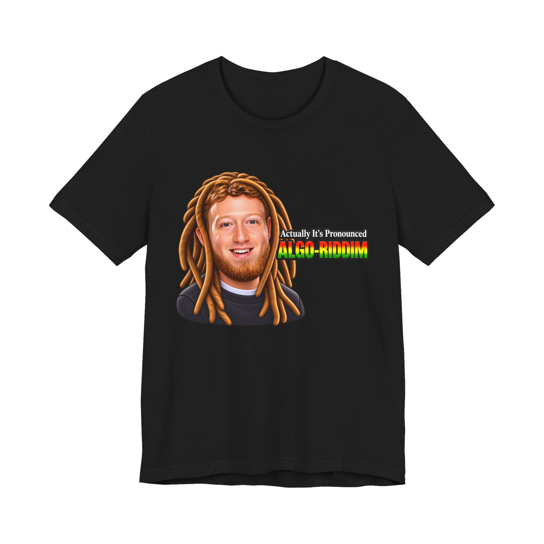The Algo-Riddim T-Shirt — Funny Mark Zuckerberg — Black