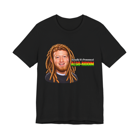 The Algo-Riddim T-Shirt — Funny Mark Zuckerberg — Black