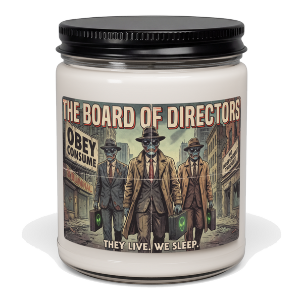 The Board Of Directors — Funny Anti-Corporate Joke Candle — Clean Cotton