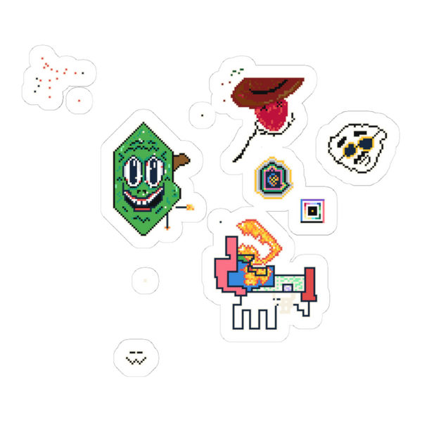 The Commission Season 5 crowdsourced internet mural featuring chaotic community art on a sticker.