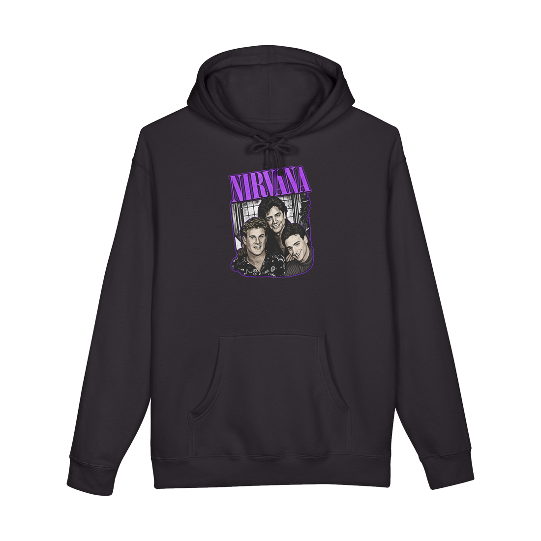The Fathers of Grunge Hoodie — 90s Sitcom Mashup — Black