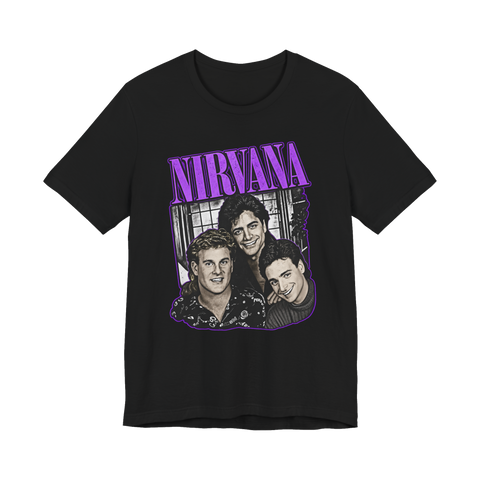 The Fathers of Grunge T-Shirt — 90s Sitcom Mashup — Black