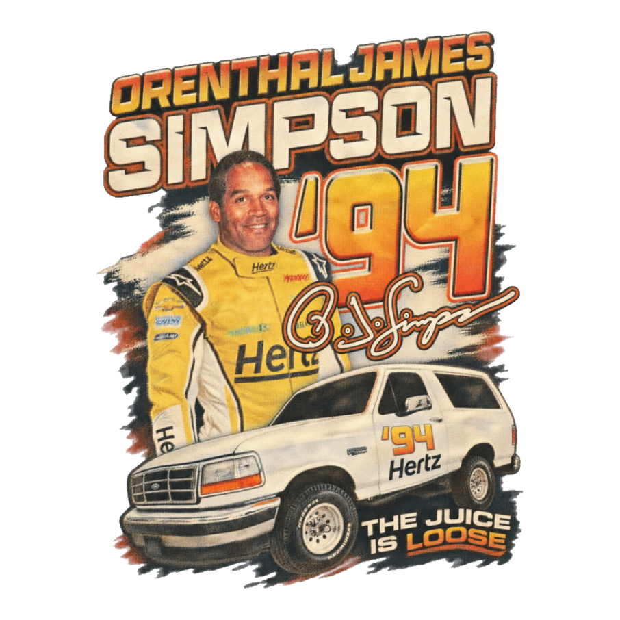 The Juice '94 Motorsport Sticker — OJ Simpson White Ford Bronco Nascar — White