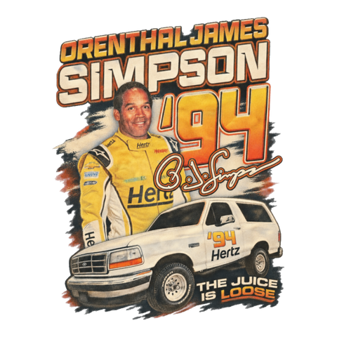 The Juice '94 Motorsport Sticker — OJ Simpson White Ford Bronco Nascar — White