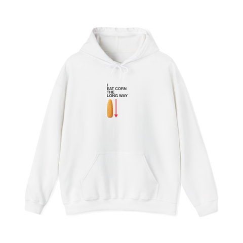 The Long Way — Funny Corn On The Cob Hoodie — White