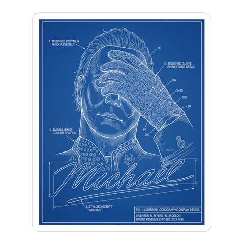 The Michael Blueprint — Sticker — White