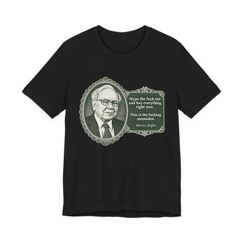 The Oracle Of Moonshots T-Shirt — Funny Warren Buffett — Black