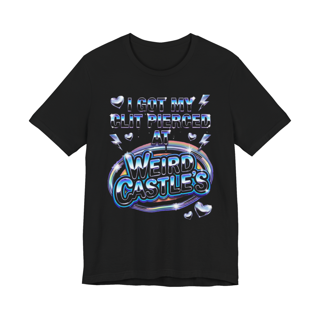 The Prince Albert Drive-Thru Shirt — Y2K Chrome Graphic Tee — Black