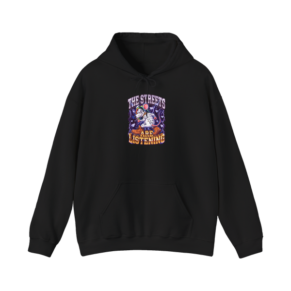The Streets Are Listening — 90s Bootleg Ear Mouse Hoodie — Black