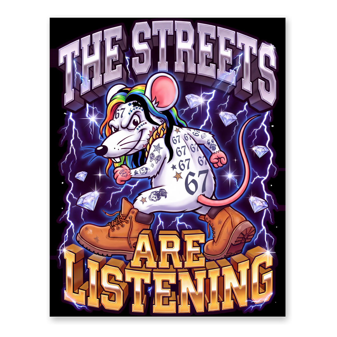 The Streets Are Listening - Vacanti Ear Mouse Bootleg Poster