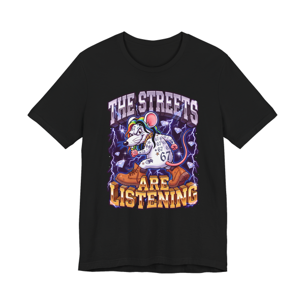 The Streets Are Listening — Bootleg Ear Mouse Shirt — Black
