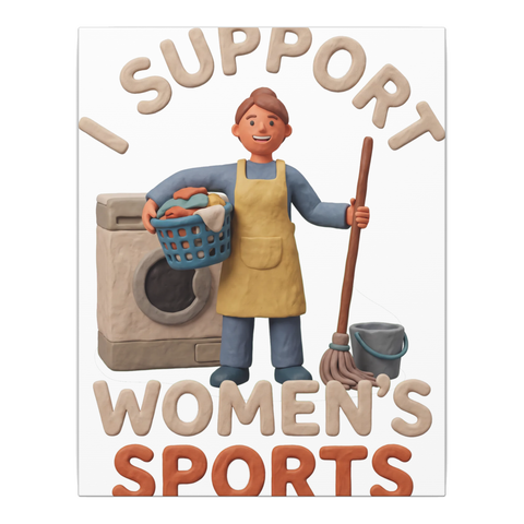 The Unpaid Domestic Decathlon Funny Wall Decor — 0.75''