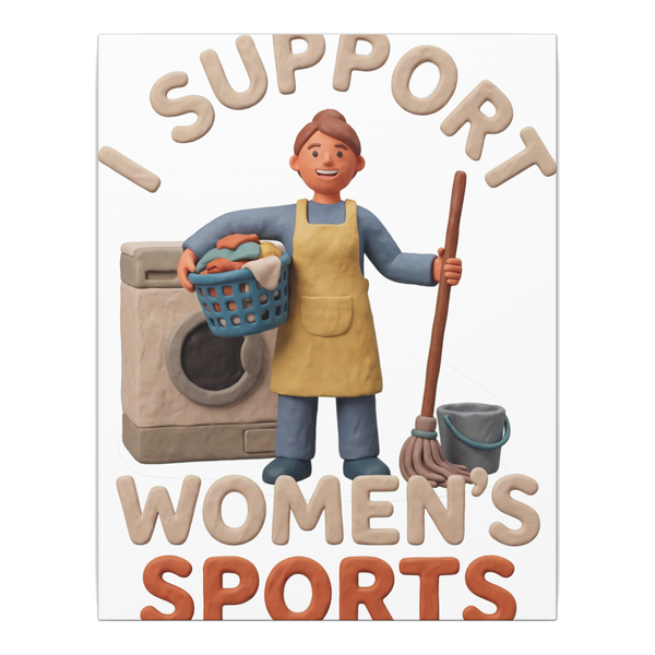 The Unpaid Domestic Decathlon Funny Wall Decor — 0.75''
