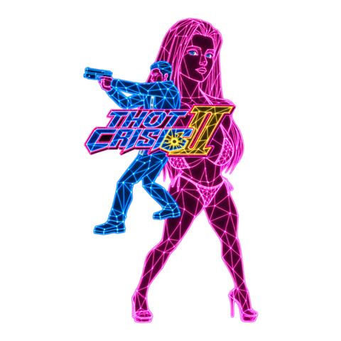 Thot Crisis II Sticker — Funny Parody — White
