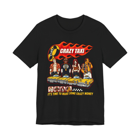 Time To Make Some Crazy Money T-Shirt — Taxi Sega Arcade Retro Gaming — Black
