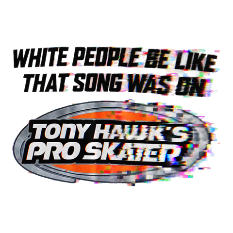 Tony Hawk Soundtrack Scholar Sticker — Hawk's Pro Skater Thps White — White