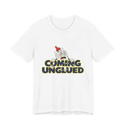 Total Structural Failure funny existential dread graphic tee featuring a panicked bottle of industrial glue.