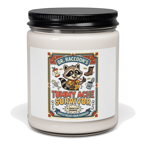 Tummy Ache Survivor Candle — Funny Meme Gift — Clean Cotton