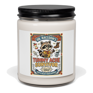 Tummy Ache Survivor Candle — Funny Meme Gift — Clean Cotton